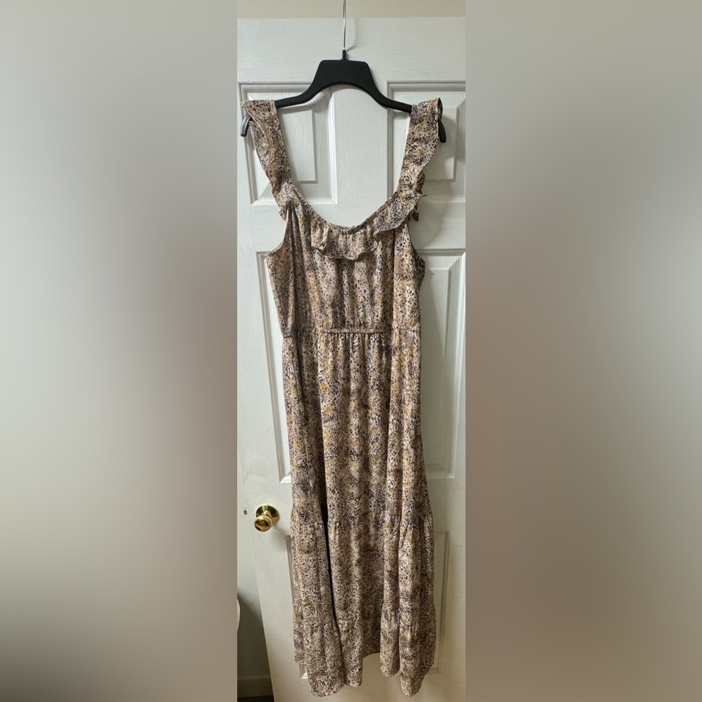 Rokoko 1X Animal Print Dress. Elastic waist and straps. Lightweight with lining.